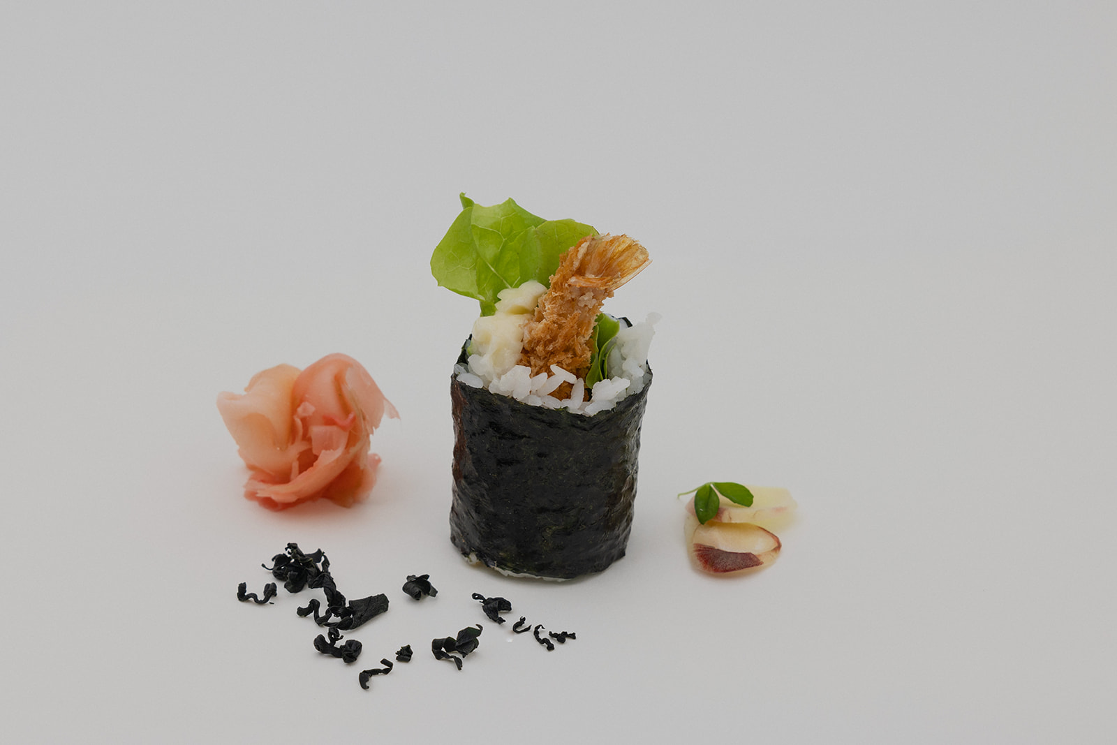 Crumbed prawn sushi roll